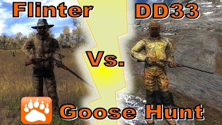 Flinter vs DD33 Goose Hunt Pt1  theHunter Classic 2017 [upl. by Alrzc]