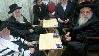 SanzKlausenberg Rebbe by Menachem Uvel Liska and Hivnover Rebbes 28 Cheshvan 5779 [upl. by Illoh]