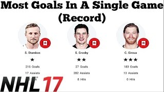 NHL 17  Most Goals In A Single Game Record EXPLAINED [upl. by Sadonia]