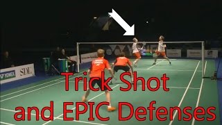 CRAZY badminton defenses Compilation [upl. by Liryc339]