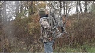 PA ARCHERY DEER HUNTING Treestand Set Up 2021 [upl. by Adia517]