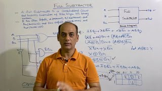 Full Subtractor  Combinational Circuit  Digital Electronics by Mirza Sir [upl. by Liartnod]