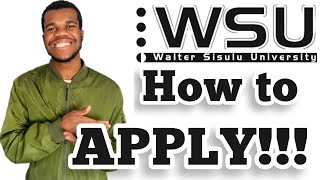 HOW TO APPLY ONLINE AT WSU for 2024  Walter Sisulu University [upl. by Einnaej]