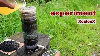 Experiment unique water filter  Percobaan unik saringan air [upl. by Elinet]