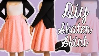 ✄ DIY  Faltenrock Skater Skirt ✄ [upl. by Oiziruam919]