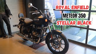 New 2024 Royal Enfield Meteor 350 Stellar Black Detailed Review [upl. by Seko689]