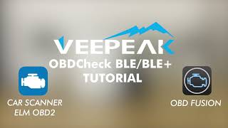 Veepeak OBDCheck BLE amp OBDCheck BLE Tutorial with Car Scanner and OBD Fusion on iOS [upl. by Yadrahs]