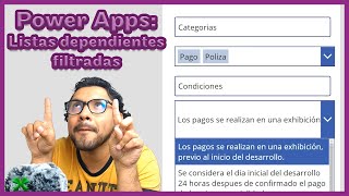 Power Apps Filtrar una lista desplegable dependiendo el valor de otra lista [upl. by Aydiv]