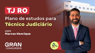 Concurso TJ RO  Plano de estudos para Técnico Judiciário [upl. by Fernando]