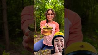 How to make candles in nature bushcraft reaction shortvideo shorts life [upl. by Poucher]