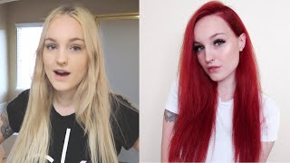 BLONDE TO RED HAIR TRANSFORMATION [upl. by Nednal]