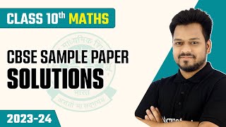 CBSE Sample Paper 202324  Class 10 Maths  Basic  CBSE Board Exam 2024 [upl. by Silliw]