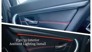 BMW F30F31 Interior Ambient Lighting Upgrade [upl. by Illek]