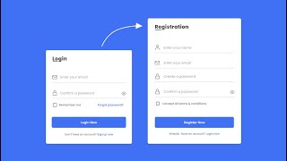 Responsive Login and Registration Form in HTML CSS amp JavaScript [upl. by Garey131]