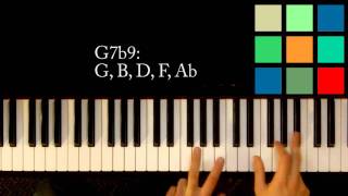 How To Play A G7b9 Chord On The Piano [upl. by Anevad737]