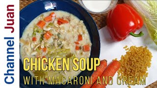 Chicken Macaroni Soup  sopas Filipino Style  the secret 2020 [upl. by Eirehs896]