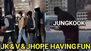 BTS Taehyung amp Jungkook and jhope Hanging Out Together unreleased Clip Of Them [upl. by Grimaldi547]