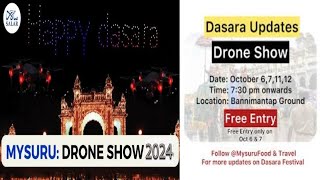 Mysoredasara 2024  Drone Show at Mysore [upl. by Cowley530]