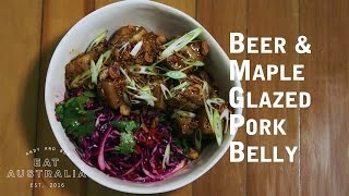 Beer amp Maple Glazed Pork Belly [upl. by Ainex250]