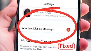 Important Display Message on iPhone iPhone 14 Pro Max  12 Pro Max  11 Pro Max  Xs  13 Pro Max [upl. by Celio]