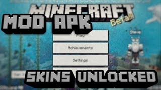 Minecraft Pocket Edition  1903  Mod Apk  Unlimited Skins [upl. by Yenhoj597]