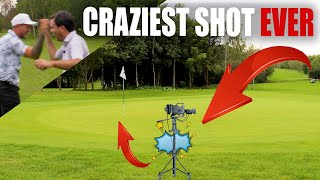 Unbelievable Golf Shot Beating a Pro with a Crazy 155Yard Deflection [upl. by Naelopan295]