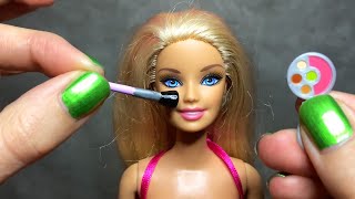 ASMR Miniature Makeup on a Barbie Doll Whispered [upl. by Sivraj595]