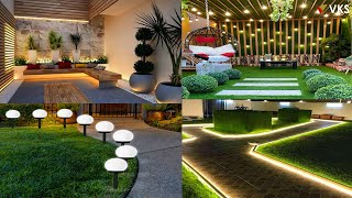 Backyard Lighting Outdoor Lighting Landscape Garden Design  Front yard Lighting Backyard Patio [upl. by Atteuqram567]