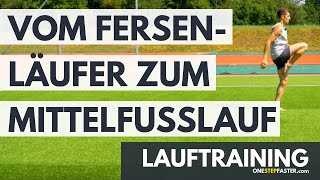 Lauftipp für deinen Laufstil  Vom Fersenläufer zum MittelfußläuferVorfußläufer  Vorübung [upl. by Aneej]