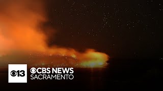 Californias Thompson Fire prompts evacuation orders burns homes in Oroville [upl. by Rosol]