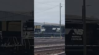 2 ￼ Norfolk Southern engines at yard ￼ [upl. by Yellat355]