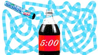 5 Minute Timer Bomb COKE AND MENTOS 💣 [upl. by Eidaj]