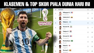 Klasemen Piala Dunia 2022 amp Top Skor Piala Dunia 2022 Terbaru Hari Ini Sesuai Hasil Bola Tadi Malam [upl. by Darcee]