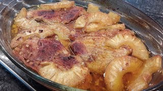 Receita de Febras Assadas no Forno com Ananás [upl. by Llehctim]