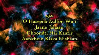 O Haseena Zulfon Wali Remix Karaoke With LyricsTeesri Manzil [upl. by Acimak]