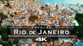 Favelas  Rio de Janeiro Brazil 🇧🇷  by drone 4K [upl. by Retha]