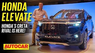 2023 Honda Elevate  New Honda SUV is here to take on the Hyundai Creta  First Look  Autocar India [upl. by Schuler]