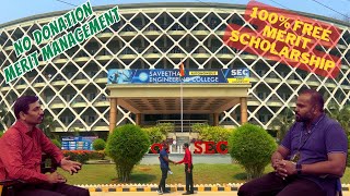 Saveetha Engineering College  Merit Scholarship  Merit Management  No Donation  100  TNEA [upl. by Aibun]