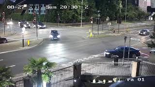 LIVE CCTV CAM CAPTURE FATAL CAR CRASH WITH TRAFFIC SIGNAL WEST LONDON A4 [upl. by Otreblif]