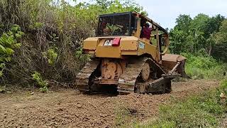 Excellent Work CAT D6R XL Bulldozer Operator Working on Widening Plantation Roads 💪💪 [upl. by Emirej41]