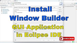 Install WindowBuilder in Eclipse IDE 2024  GUI Programs in Eclipse Window Builder [upl. by Marrilee868]