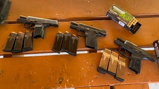 Sig Sauer P365 versus SampW CSX versus Ruger Max9 Battle of the Subcompact double stack 9mm’s [upl. by Mailliwnhoj]