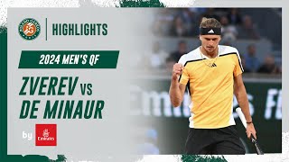 Zverev vs De Minaur Quarterfinal Highlights  RolandGarros 2024 [upl. by Agustin]