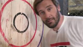 Vikings  Axe Throwing with Clive Standen [upl. by Manuela903]