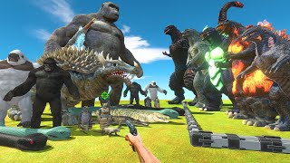 FPS Avatar Rescues Godzilla Evolution and Fight Reptiles and PrimatesAnimal Revolt Battle Simulator [upl. by Litnahs]