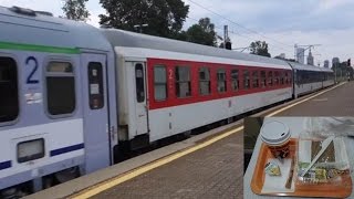 Warschau Juli 2016 Einfahrt EN 446 nach Köln  EIC 17007 nach Berlin PKPSchlafwagen innen [upl. by Aivatnuhs]