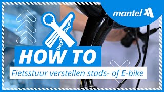 FIETSSTUUR VERSTELLEN van je STADSFIETS of ELEKTRISCHE FIETS Mantel Howto [upl. by Longo]