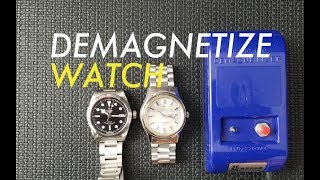 HD How to use Demagnetizer Seiko Rolex Automatic Mechanical watch Demagnetize Omega [upl. by Tonia971]