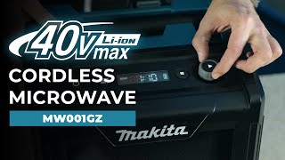 It’s Cordless BRAND NEW Makita 40V Microwave MW001GZ  UK Planet Tools [upl. by Haonam]