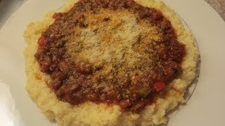 Receta Polenta con salsa y queso [upl. by Lativa]